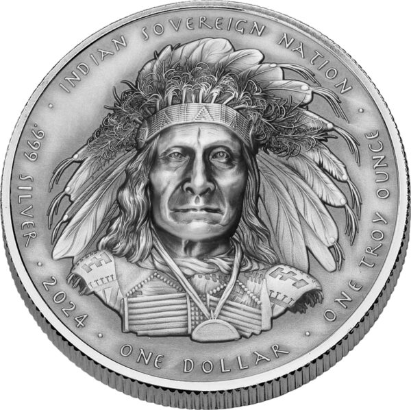 1 Unze Silber Red Cloud 2024 (Auflage:  5.000 | Antik Finish | High Relief)