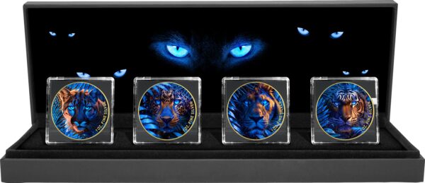 Big Cats At Night Silber Set 2024 (Auflage: 50 | teilvergoldet)